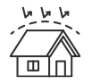 line art of a roof